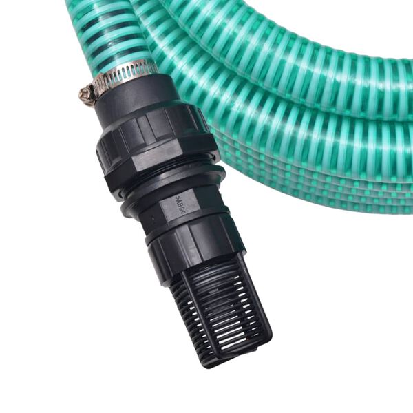 vidaXL Suction Hose with Connectors 7 m 22 mm Green