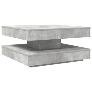 vidaXL Coffee Table 360-Degree Rotatable Concrete Grey 70x70x34.5 cm