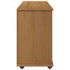 vidaXL Rolling Cabinet Honey Brown 100 x 39 x 65.5 cm Solid Pine Wood