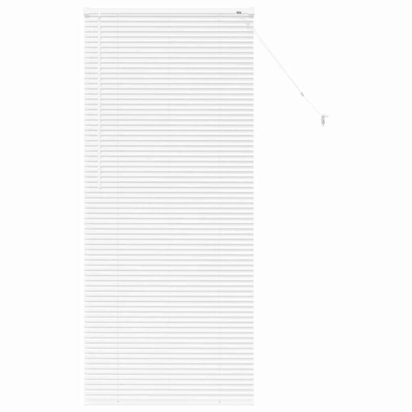 vidaXL Window Blind with Curtains Manual White Aluminium
