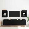 vidaXL TV Cabinet 2 pcs Black 40 x 30 x 60.5 cm Engineered wood