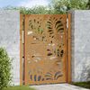 vidaXL Garden Gate 100x125 cm Weathering Steel Wave Design