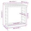 vidaXL Firewood Rack White 108x64.5x110 cm Solid Wood Pine
