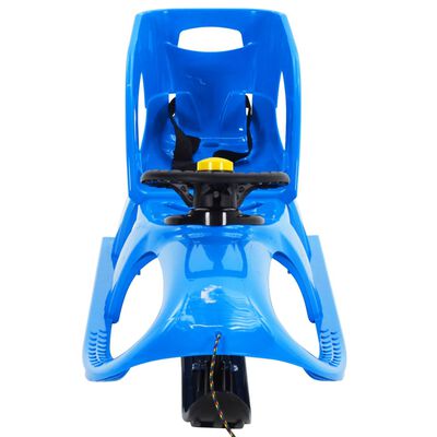 vidaXL Sledge with Seat and Wheel Blue 102.5x40x23 cm Polypropylene