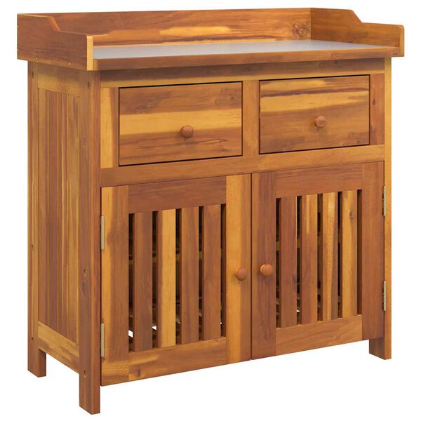 vidaXL Garden Cabinet Natural 78 x 36.5 x 78cm Solid Acacia Wood
