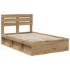 vidaXL Bed Frame Artisian Oak 120 x 190 cm Solid Pine Wood