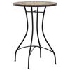 vidaXL Mosaic Bistro Table Terracotta and White &Oslash;50x70 cm Ceramic
