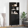 vidaXL Highboard Black Oak 69.5 x 34 x 180 cm Engineered Wood