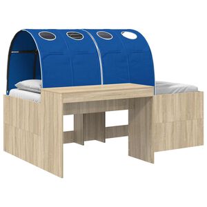vidaXL Bed with Tunnel 3 pcs Artisian Oak and Blue Engineered Wood