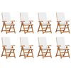 vidaXL Garden Chair 8 pcs Brown and White 57 x 71.5 x 104 cm