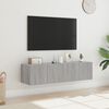 vidaXL TV Wall Cabinets with LED Lights 2 pcs Grey Sonoma 60x35x31 cm
