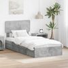 vidaXL Storage Bed Concrete Grey 75 x 190 cm Engineered Wood