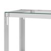 vidaXL Side Table Silver 120x40x78 cm Stainless Steel and Glass