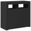 vidaXL Sideboard with LED Lights Black 80x35x75 cm