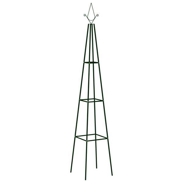 vidaXL Garden Climbing Plant Racks 2 pcs Dark Green 35x35x195 cm Iron