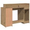 vidaXL Desk with LED Lights Artisian Oak 120x55x91 cm Engineered Wood