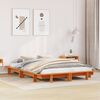 vidaXL Bed Frame without Mattress Wax Brown 120x200 cm Solid Wood Pine