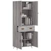 vidaXL Highboard Grey Sonoma 69.5x34x180 cm Engineered Wood