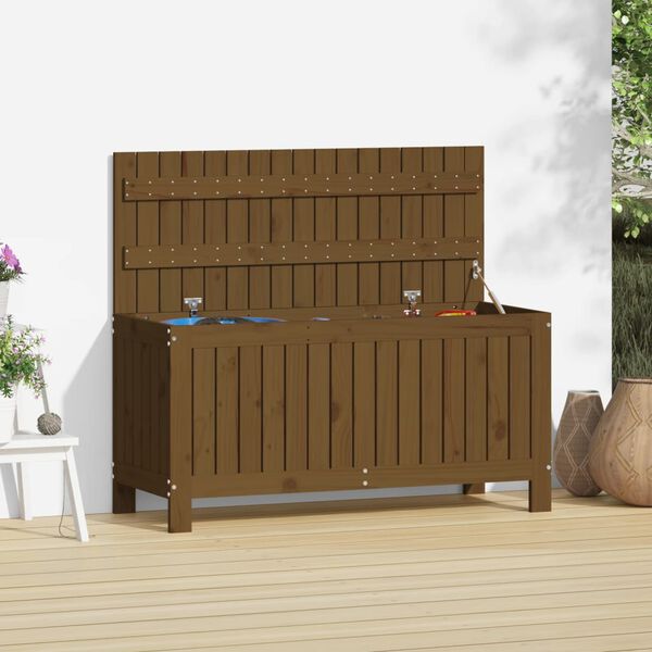 vidaXL Garden Storage Box Honey Brown 108x42.5x54 cm Solid Wood Pine