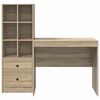 vidaXL Desk with Drawer 2 pcs Sonoma Oak