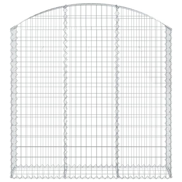 vidaXL Arched Gabion Basket 150x30x140/160 cm Galvanised Iron