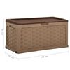 vidaXL Garden Storage Box 335 L Mocha-Chocolate PP Rattan