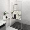 vidaXL Walk-in Shower Wall with Shelf Chrome 100x195 cm ESG Glass&Aluminium
