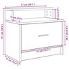 vidaXL Bedside Cabinet with Drawer Grey Sonoma 51x31x47 cm