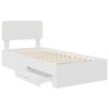 vidaXL Bed Frame with Headboard White 90 x 190 cm Engineered Wood
