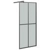 vidaXL Walk-in Shower Screen 90x195cm Dark Tempered Glass