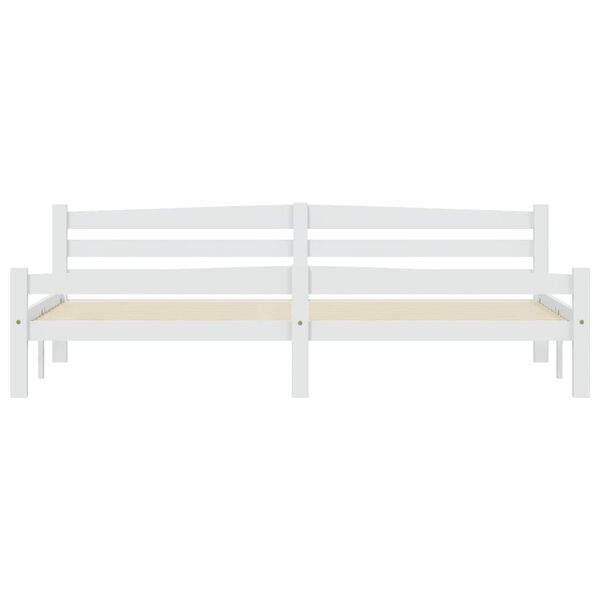 vidaXL Bed Frame without Mattress White Solid Wood Pine 200x200 cm