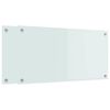 vidaXL Kitchen Backsplash 2 pcs White 80 x 40 cm Tempered Glass