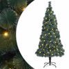 vidaXL Artificial Pre-lit Christmas Tree Green 180 cm PET