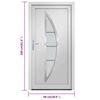 vidaXL Front Door White 98x200 cm PVC