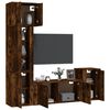 vidaXL 5 Piece TV Cabinet Set Smoked Oak Engineered Wood