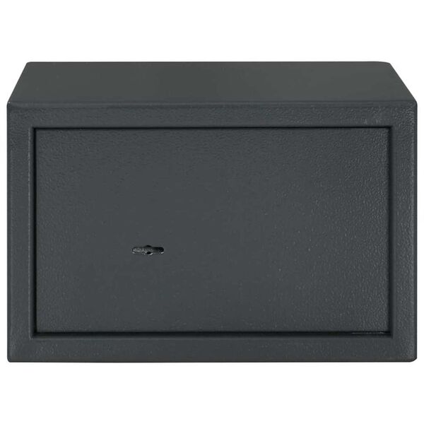 vidaXL Safe Box with Lock Dark grey 31 x 20 x 20 cm Steel