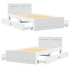 vidaXL Bed Frame with Headboard without Mattress White 90x200 cm