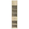 vidaXL Slim Storage Cabinet Sonoma Oak 45x42.5x225 cm Engineered Wood