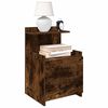vidaXL Bedside Cabinet with 2 Drawers Smoked Oak 40x36.5x62 cm