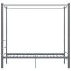 vidaXL Canopy Bed Frame without Mattress Grey Metal 90x200 cm