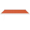 vidaXL Retractable Awning Orange and Brown 3x2.5 m Fabric and Aluminium