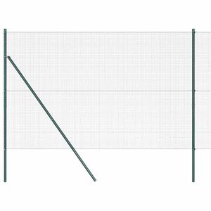 vidaXL Welded Wire Fence Ground Fix 25 x 1.6 m PVC-Coated Steel Green