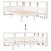 vidaXL Bookcase Bed without Mattress White 120x190 cm Small Double Solid Wood Pine