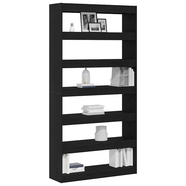 vidaXL Book Cabinet Black 100 x 30 x 198 cm Engineered Wood