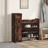 vidaXL Shoe Cabinet Smoked Oak 100.5x28x100 cm Engineered Wood
