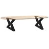 vidaXL Coffee Table Legs 2 pcs Black 60x(30-31.3) cm Steel