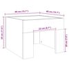 vidaXL Bedside Table with Infinity LED White 40x40x30 cm