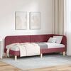 vidaXL Corner Bed Frame with Headboard Wine Red 80 x 200 cm Fabric