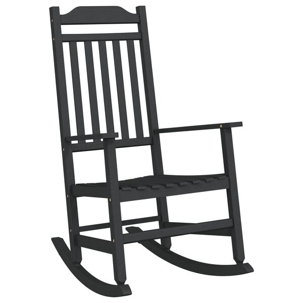 vidaXL Rocking Chair Black 65 x 84 x 114 cm Polyethylene