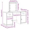 vidaXL Dressing Table Set with LED Honey Brown Solid Wood Pine